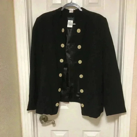 Short blazer w. decorative buttons black - Picture 4 of 11